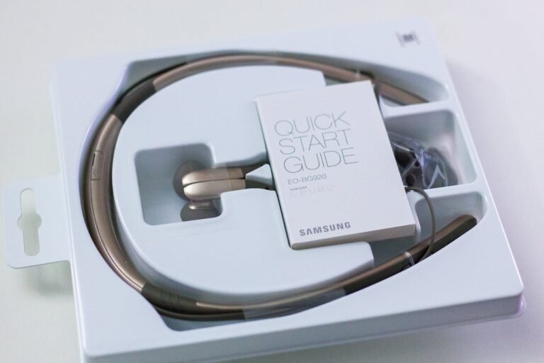 Gray Samsung Wireless Neckband Headphones